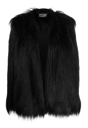 STYLAND faux-fur jacket - Schwarz