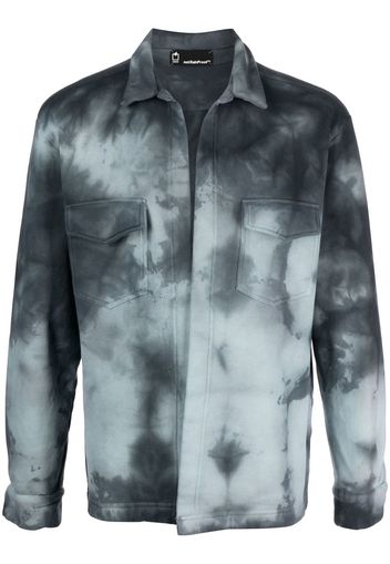 STYLAND tie-dye open-front shirt - Blau