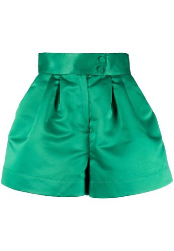 STYLAND satin-finish mini shorts - Grün