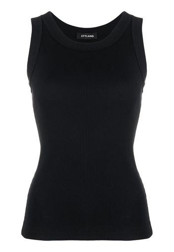 STYLAND ribbed knit tank top - Schwarz