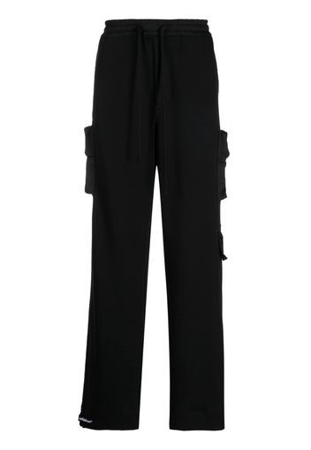 STYLAND wide-leg cargo track pants - Schwarz