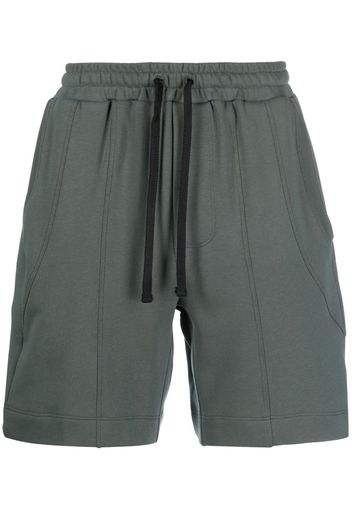 STYLAND drawstring-waistband organic-cotton shorts - Grün