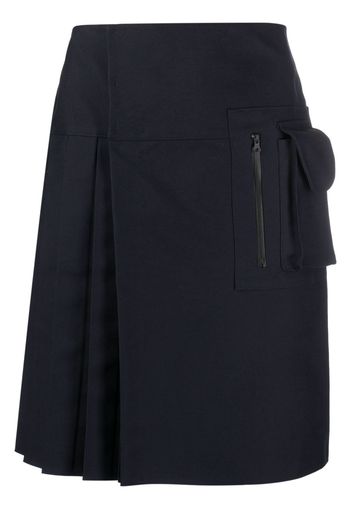 STYLAND multi-pockets wrap skirt - Blau