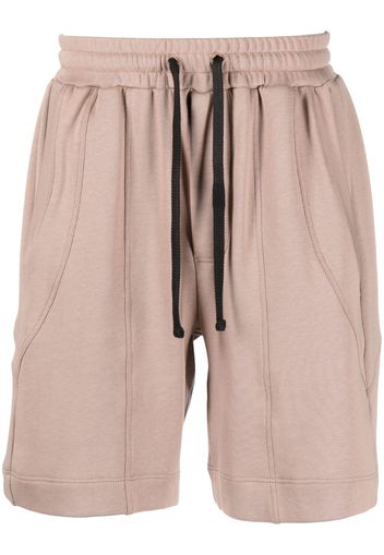 STYLAND drawstring-waistband organic-cotton shorts - Nude