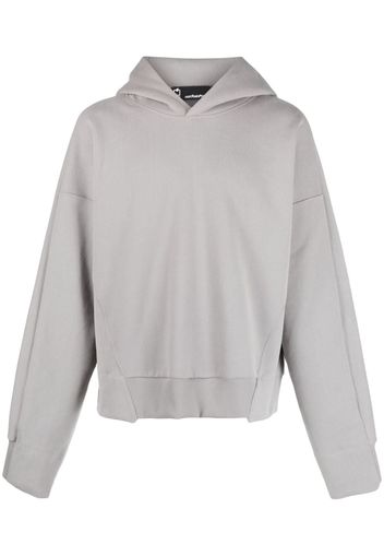 STYLAND asymmetric organic-cotton hoodie - Grau