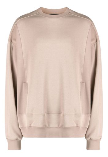 STYLAND seam-detail cotton sweatshirt - Nude