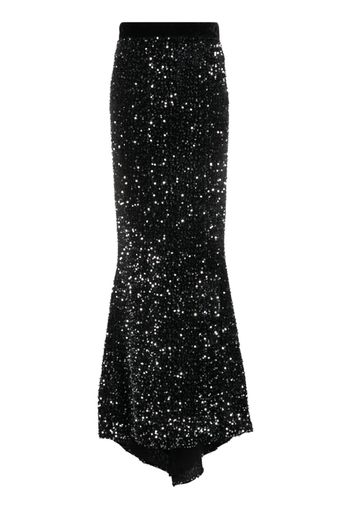 STYLAND sequin-embellished high-waisted skirt - Schwarz