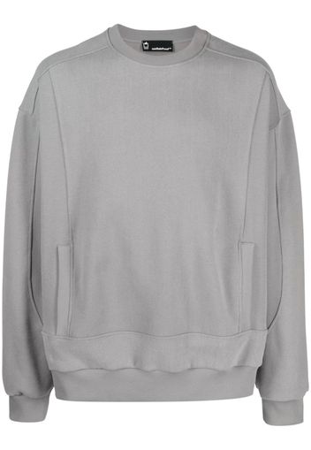 STYLAND Fleece-Sweatshirt mit Rundhalsausschnitt - Grau