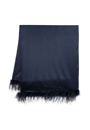 STYLAND ostrich-feather satin scarf - Blau