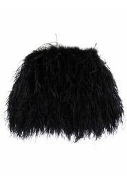 Styland ostrich feather top - Schwarz