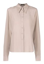 STYLAND long-sleeve silk shirt - Grau