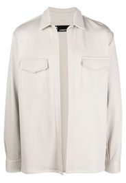 STYLAND open-front long-sleeve shirt - Grau