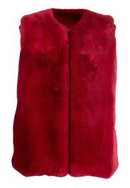 STYLAND textured faux-fur gilet - Rot