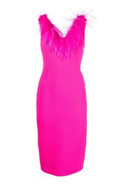 STYLAND feather-trim midi dress - Rosa