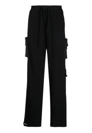 STYLAND wide-leg cargo track pants - Schwarz