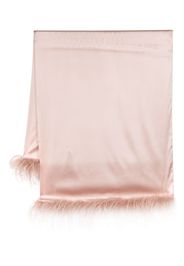 STYLAND ostrich-feather satin scarf - Rosa