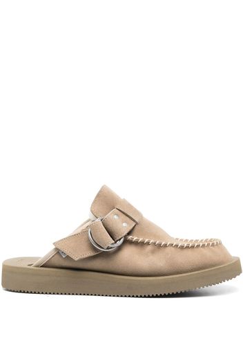 Suicoke Lemi-Mab shearling-lined slippers - Nude