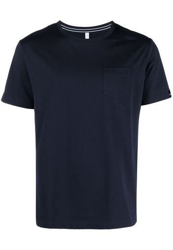 Sun 68 logo-embroidered T-shirt - Blau