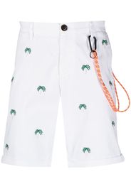 Sun 68 palm-tree embroidered Bermuda shorts - Weiß