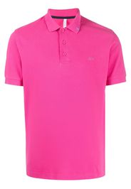 Sun 68 embroidered-logo cotton polo shirt - Rosa