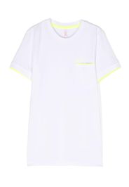 Sun 68 logo-embroidered T-shirt - Weiß