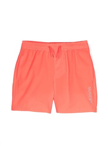 Sundek logo-print swim shorts - Orange