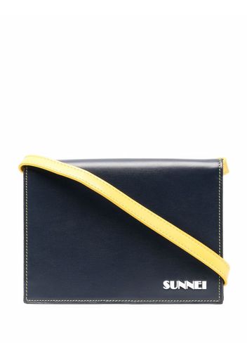 Sunnei logo shoulder bag - Blau