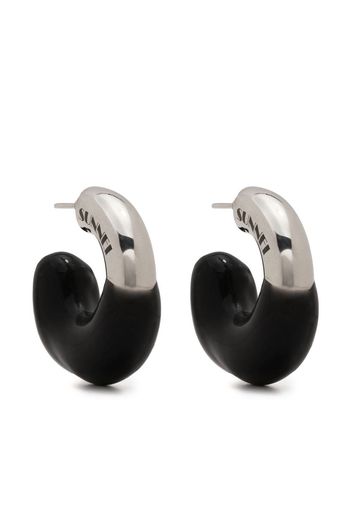 Sunnei Rubberized Small Earrings - Schwarz