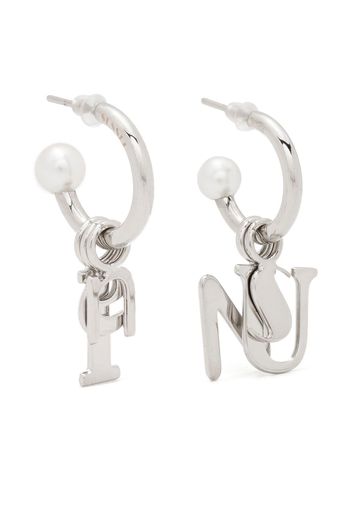 Sunnei metal letter earrings - Silber