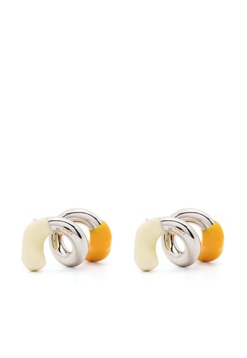 Sunnei Fusillo rubberized earrings - Silber