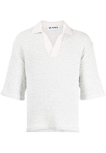 Sunnei short-sleeve knitted polo shirt - Grau