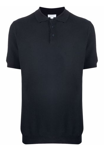 Sunspel Kurzärmeliges Poloshirt - Blau