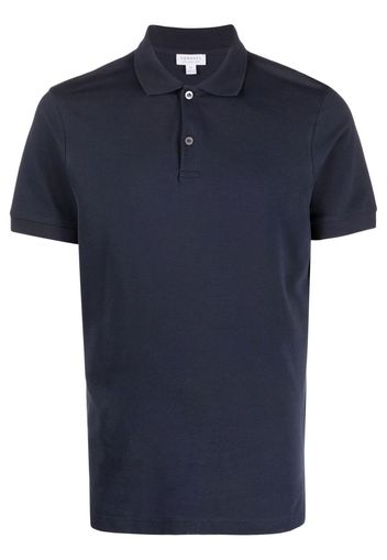 Sunspel short-sleeve cotton polo shirt - Blau