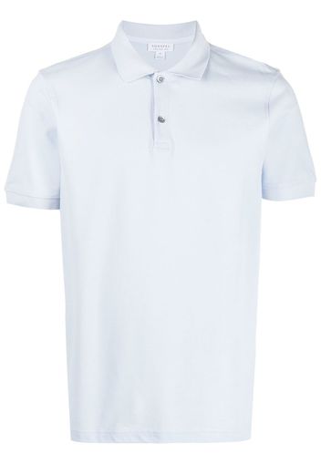 Sunspel short-sleeve cotton polo shirt - Blau