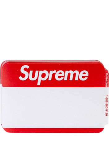 Supreme Namensschild-Sticker mit Logo - Rot