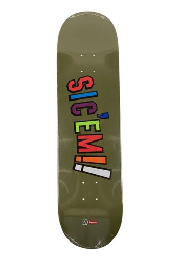 SUPREME x WTAPS Sic'em! skateboard deck - Grün