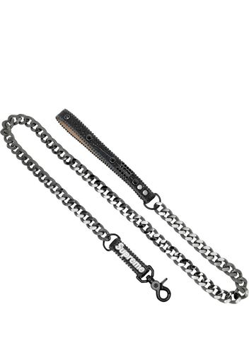 Supreme x B.B. Simon studded dog leash "SS22" - Silber