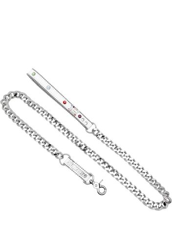 Supreme x B.B. Simon studded dog leash "SS22" - Silber