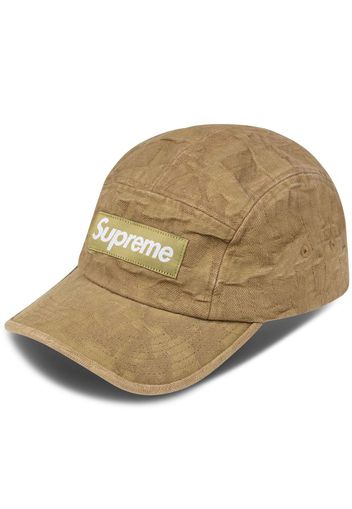 Supreme fat tip jacquard denim camp cap - Grün