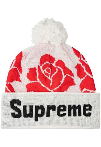 Supreme Rose knit beanie - Weiß