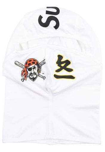 Supreme x MLB Kanji Teams "Pittsburgh Pirates - White" lightweight balaclava - Weiß