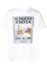 Supreme T-Shirt mit Winter-Print - Weiß