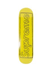 Supreme x Kaws Skateboard mit Logo - Gelb