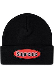 Supreme oval patch beanie - Schwarz