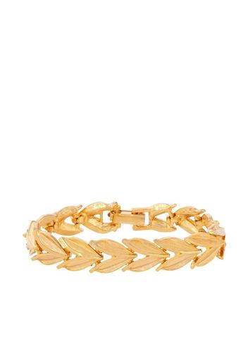 Susan Caplan Vintage 1980s leaf motif bracelet - Gold