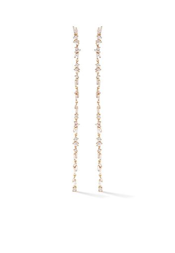 Suzanne Kalan 18kt 'Fireworks Sparkler Flexible' Rotgoldohrringe mit Diamanten - ROSE GOLD