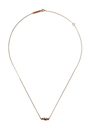 Suzanne Kalan 18kt rose gold diamond sapphire Rainbow necklace - Mehrfarbig