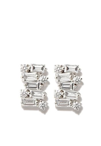 Suzanne Kalan 18kt white gold diamond stud earrings - Silber