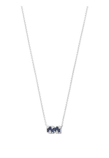 Suzanne Kalan 18kt white gold sapphire and diamond necklace - Blau