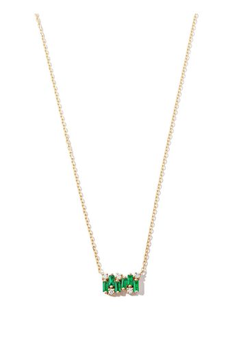 Suzanne Kalan 18kt yellow gold emerald necklace - Grün